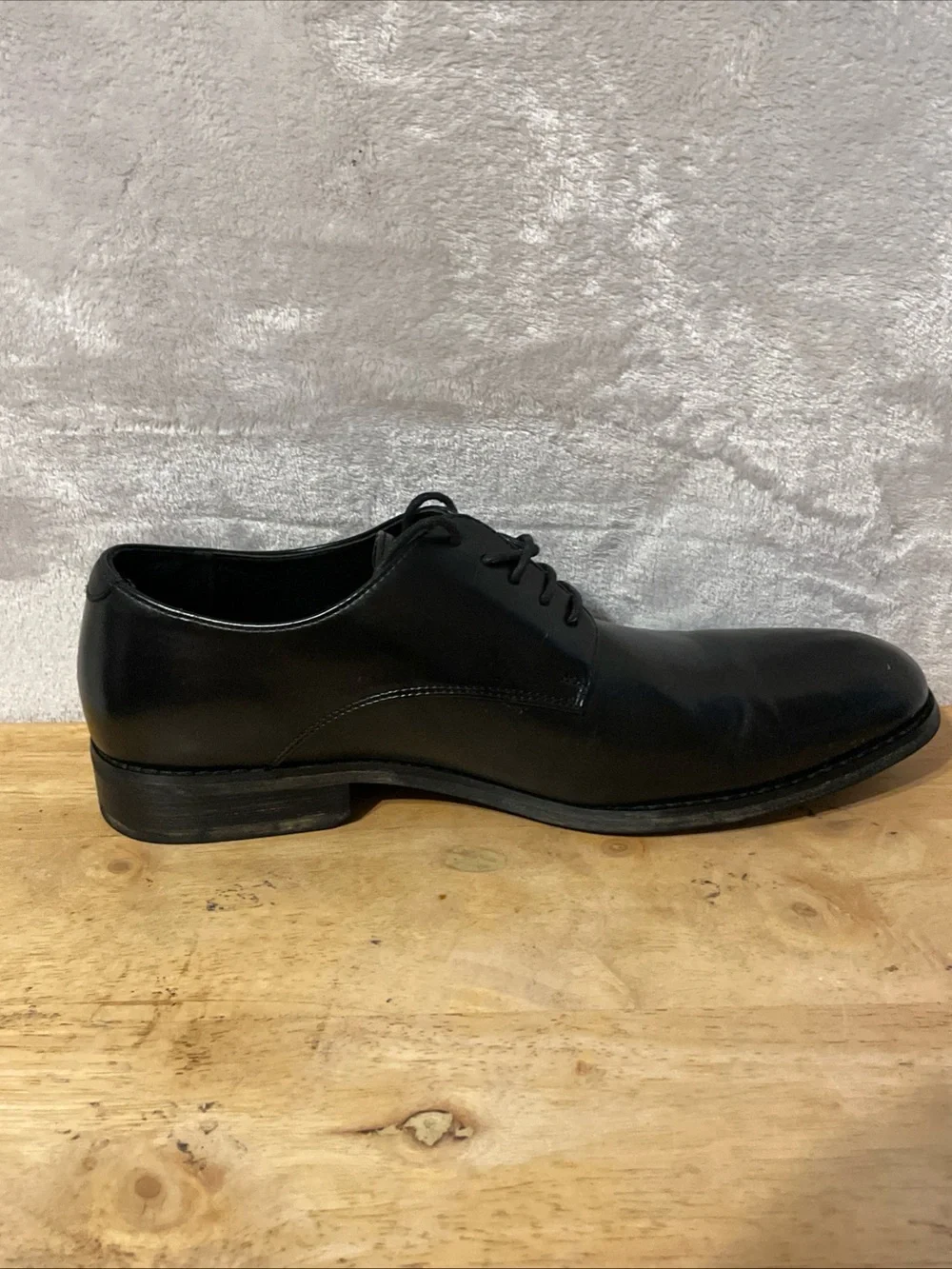 Perry Ellis Black Jerry faux Leather Lace-Up dress Shoes